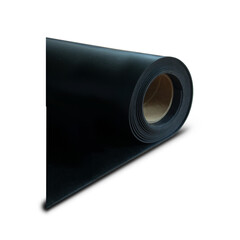 Black-White Rubber flange gasket on white background.