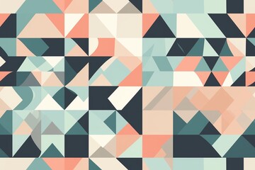 Abstract Geometric Patterns with a Modern and Minimalist Feel Created with Generative AI
