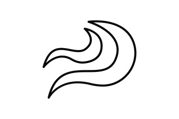 Fototapeta premium Wave beach icon. Line icon style design. Simple vector design editable