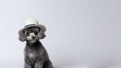 Poodle dog on white background (Generative AI)