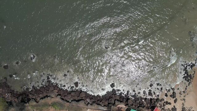 malvan beach wave top view
