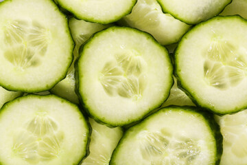 Green cucumber on a white background