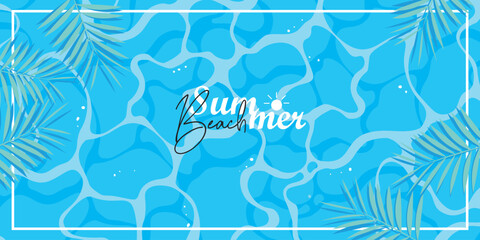 Fototapeta na wymiar summer vector background with pool illustrations for banners, cards, flyers, social media wallpapers, etc.