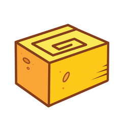 Colored cooked yellow tamagoyaki egg roll food vector icon illustration isolated on square white background. Simple flat minimalist cartoon art styled food drawing.