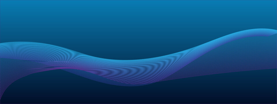 gradient abstract background with waves. Vector illustration abstract graphic design banner pattern presentation background wallpaper web template. © Semar Design