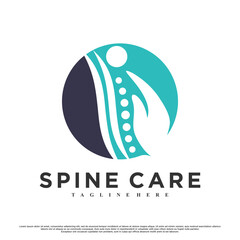 Physiotherapy logo design for spine care Premium Vector