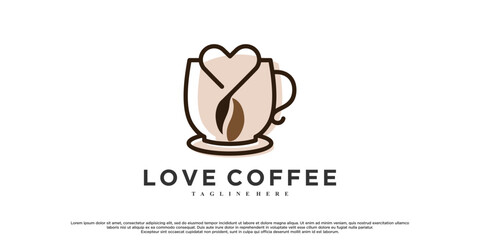 Vector coffee logo design for cafe or restaurant Premium Vector