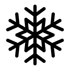 冬、雪、雪の結晶を表すラインスタイルのアイコン