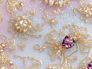 宝石とゴールドの装飾