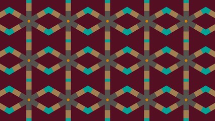 geometric pattern design with multi kaleidoscope motifs. fabrics and batik motifs