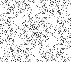 circle doodle seamless pattern minimalist background