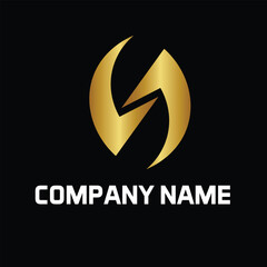 Creative vector logo design template. Golden symbol