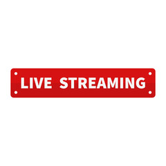 Live Streaming In Red Color And Rectangle Shape For Editing Video
