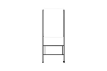 Realistic street billboard, vertical mockup. City light board with frame for outdoor commercial. Template screen for presentation, promotion, advertising and design. 3d illustration