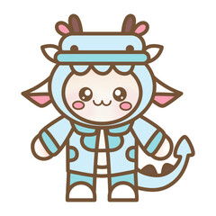 Kawaii baby dragon cartoon