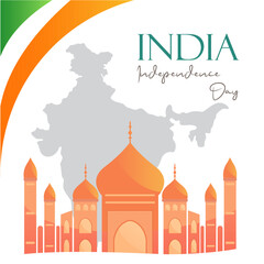 Indian independence day 2023 celebration illustration