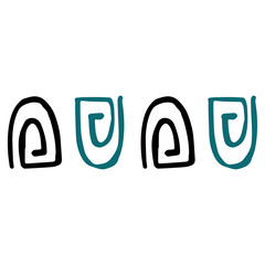 traditional border line art