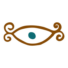 illustration of a eye ornament