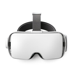 Virtual Reality or VR headset isolated on transparent background PNG. VR Glasses for 360 environment games or simulation training generative ai 