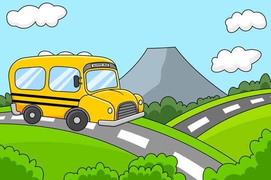 School bus illustration vector image.