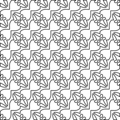 Stylish texture with figures from lines. Line art. Black and white pattern. Abstract background for web page, textures, card, poster, fabric, textile.