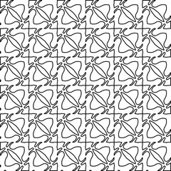 Stylish texture with figures from lines. Line art. Black and white pattern. Abstract background for web page, textures, card, poster, fabric, textile.