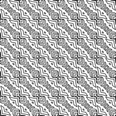 Stylish texture with figures from lines. Line art. Black and white pattern. Abstract background for web page, textures, card, poster, fabric, textile.