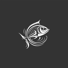 Fish logo design vector illustration