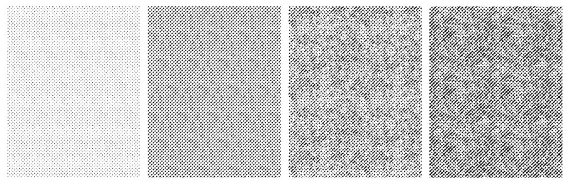 Seamless texture pattern pack vintage vector halftone