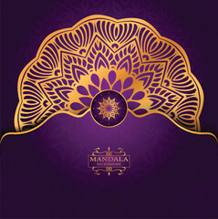 Vector golden color mandala art