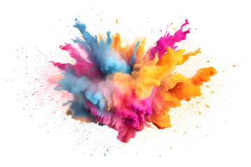 Fototapeta premium Vibrant Creative Concept: Exploding Colors - Generative AI