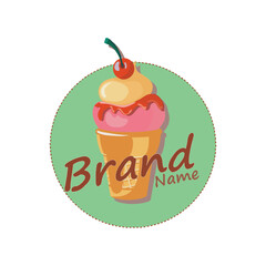 Label banner design for various snacks