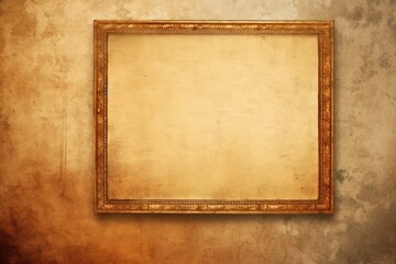 A beige background with an empty frame Generative AI