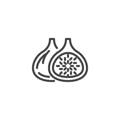 Fig fruit line icon