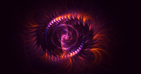 3D rendering abstract technology fractal background