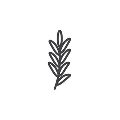 Rosemary leaves line icon
