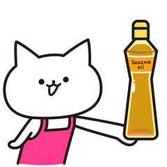 色加工ok　ねこ素材No.212 ごま油