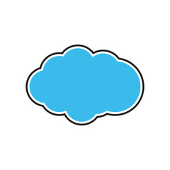 Cloud illustration logo icon vector flat design