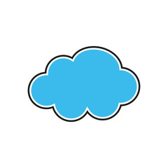 Cloud illustration logo icon vector flat design