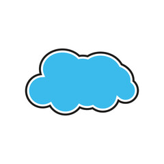 Cloud illustration logo icon vector flat design