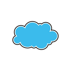 Obraz premium Cloud illustration logo icon vector flat design