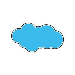 Cloud illustration logo icon vector flat design