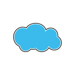 Cloud illustration logo icon vector flat design