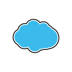 Fototapeta premium Cloud illustration logo icon vector flat design