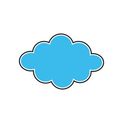 Cloud illustration logo icon vector flat design