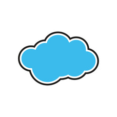 Obraz premium Cloud illustration logo icon vector flat design