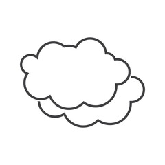 Cloud illustration logo icon vector flat design