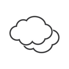 Cloud illustration logo icon vector flat design