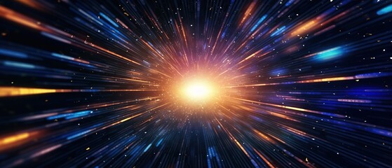 Hyper space speed multiverse abstract background Generative AI