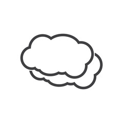 Cloud illustration logo icon vector flat design